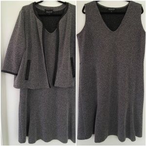 Jones New York 2 Piece Knit Suit Size 2X Stretch